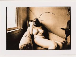 Les Krims - Untitled (Nude Woman with Black Makeup)