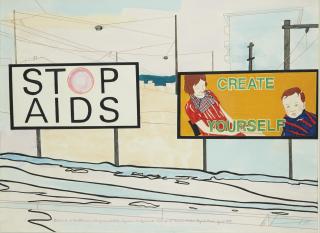 Les Levine - Sans titre (Create yourself - STOP AIDS)