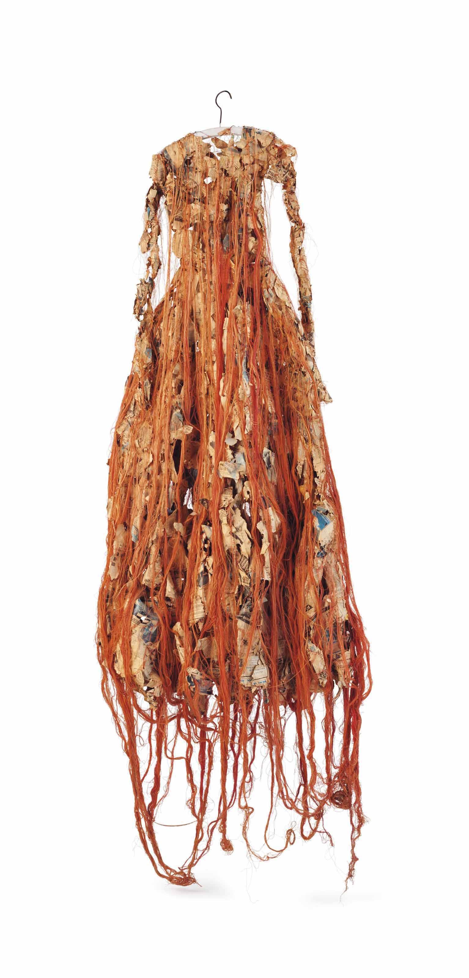 Lesley Dill - Flame Thread Dress of Polyglot Language