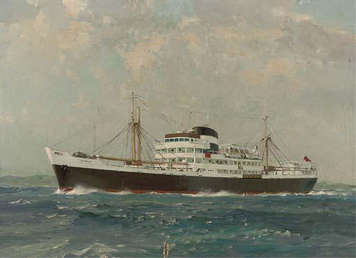 Leslie Arthur Wilcox, R.I., R.S.M.A. - The Tabor In Coastal Waters