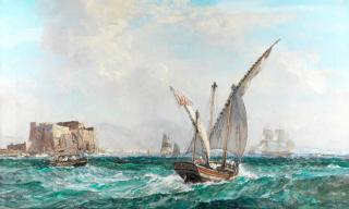 Leslie Arthur Wilcox - A scene in the Bay of Naples