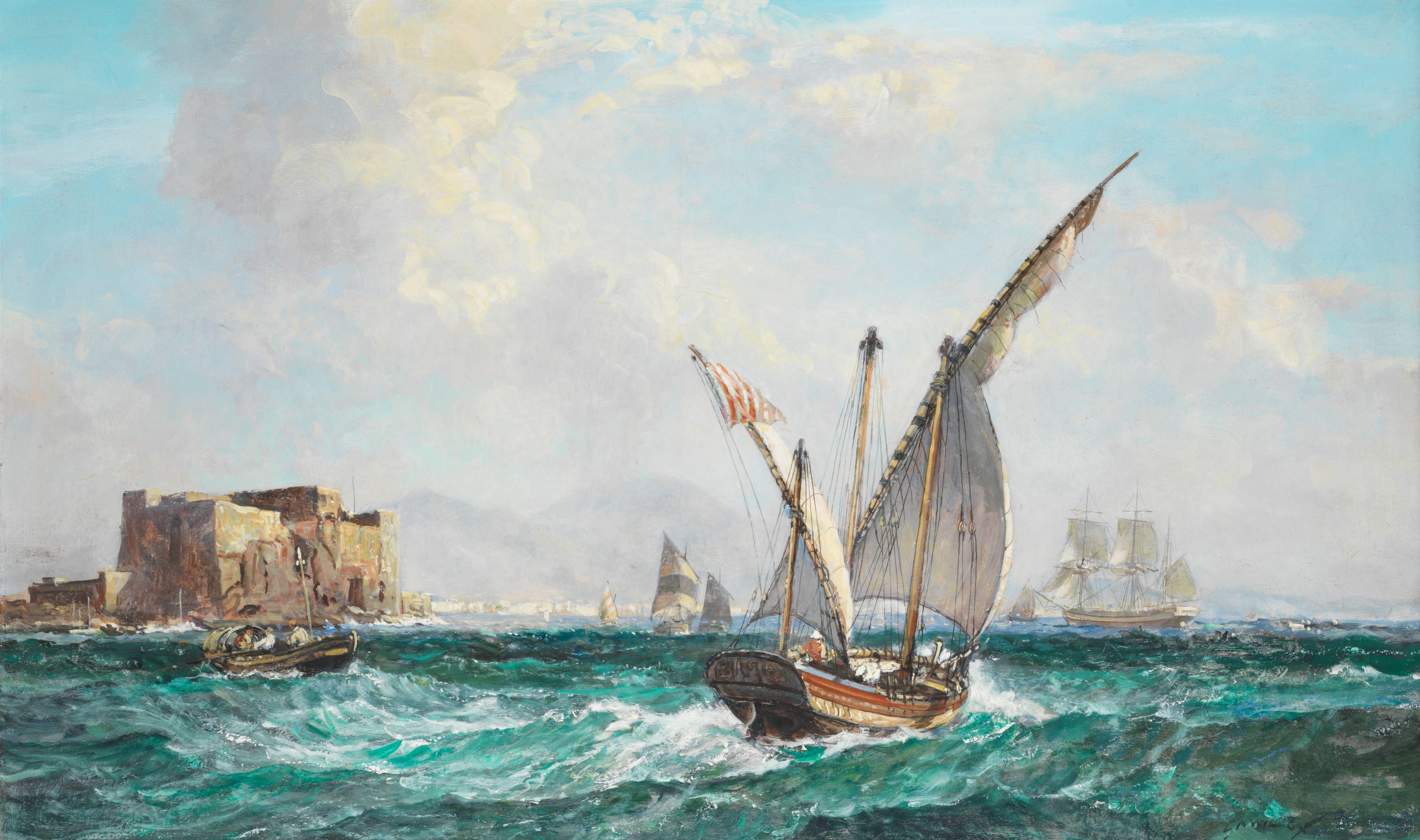 Leslie Arthur Wilcox - A scene in the Bay of Naples