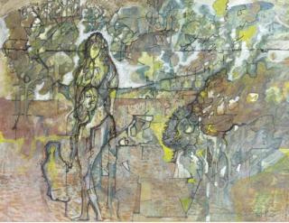 Leslie Hurry - Figures in a landscape