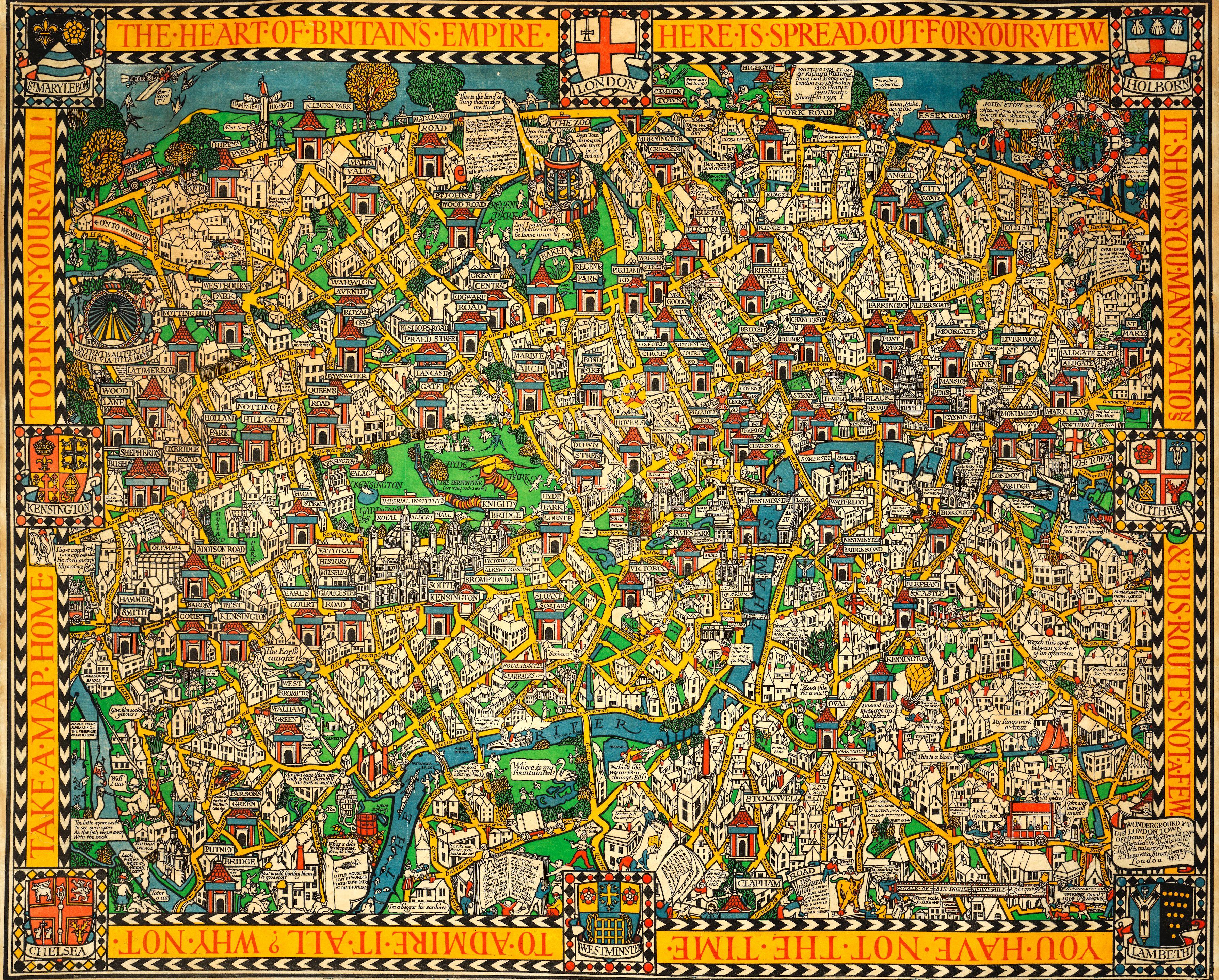Leslie MacDonald Gill - The Wonderground Map Of London Town