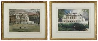 Leslie Worth, R.W.S. - Two views of Spencer House