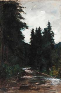 Lesser Ury - Bach im Thüringer wald