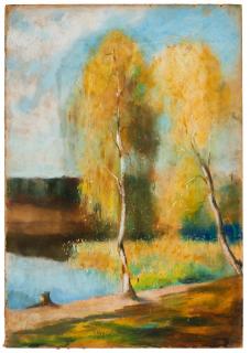 Lesser Ury - Birken am märkischen See