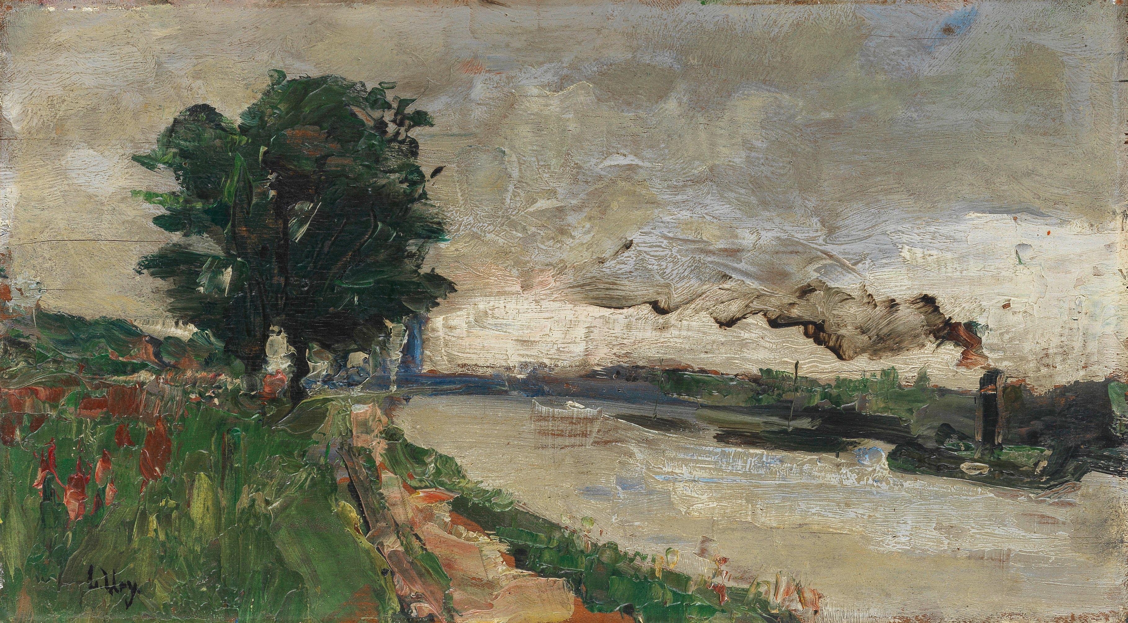 Lesser Ury - Blick auf den Rhein
