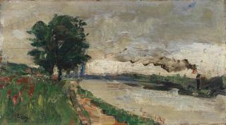 Lesser Ury - Blick auf den Rhein