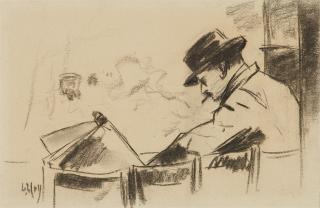 Lesser Ury - Caféhaus-Szene