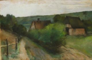 Lesser Ury - Dorfhauser in Thüringen