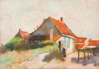 Lesser Ury - Häuser mit roten Dächern (Holland)