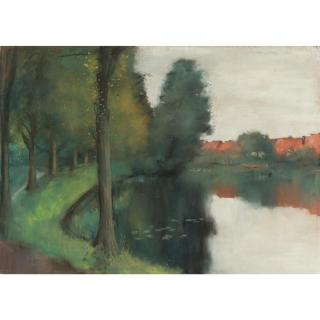Lesser Ury - Holländisches Dorf (Dutch Village)