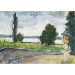 Lesser Ury - House By A Lake