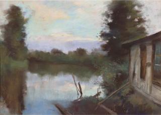 Lesser Ury - Landschaft Am See