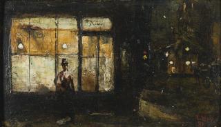 Lesser Ury - Parisian Boulevard At Night