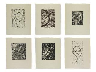 Lester F. Johnson - Man In Woodcut, 1953-1957