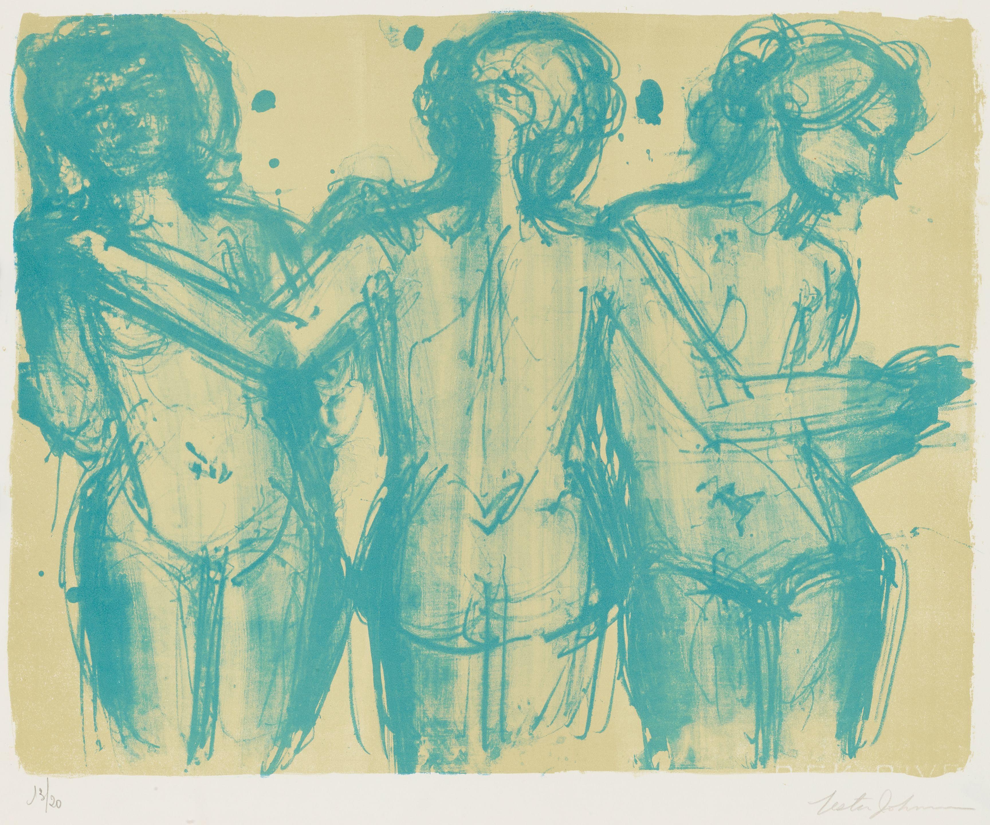 Lester Johnson - Three Graces I; Three Graces II; Lower Broadway I (3 works)