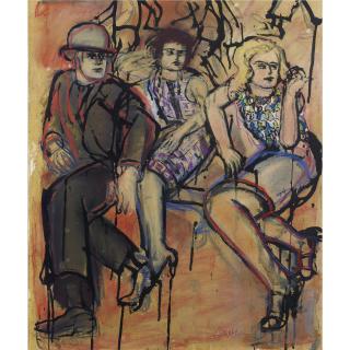 Lester Johnson - Untitled (Three Figures)