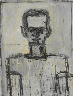 Lester Johnson - White Portrait No. 2