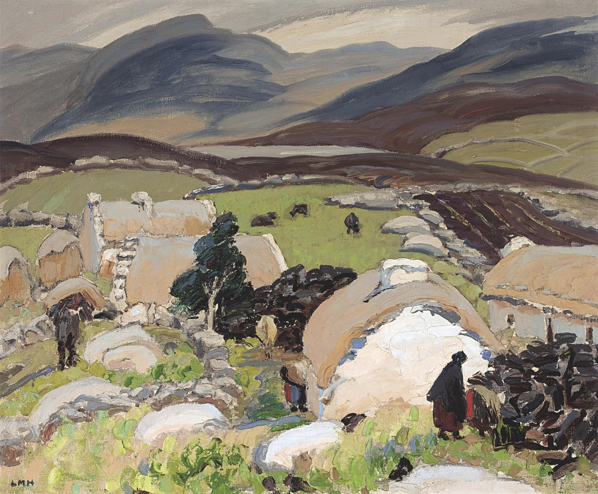 Letitia Marion Hamilton, R.H.A. - Cottages On Achill Island