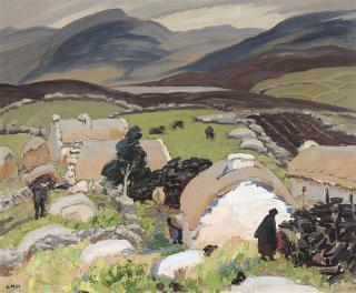 Letitia Marion Hamilton, R.H.A. - Cottages On Achill Island