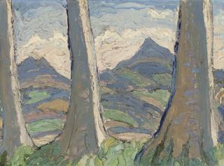 Letitia Marion Hamilton, R.H.A. - Distant Mountains Through The Trees