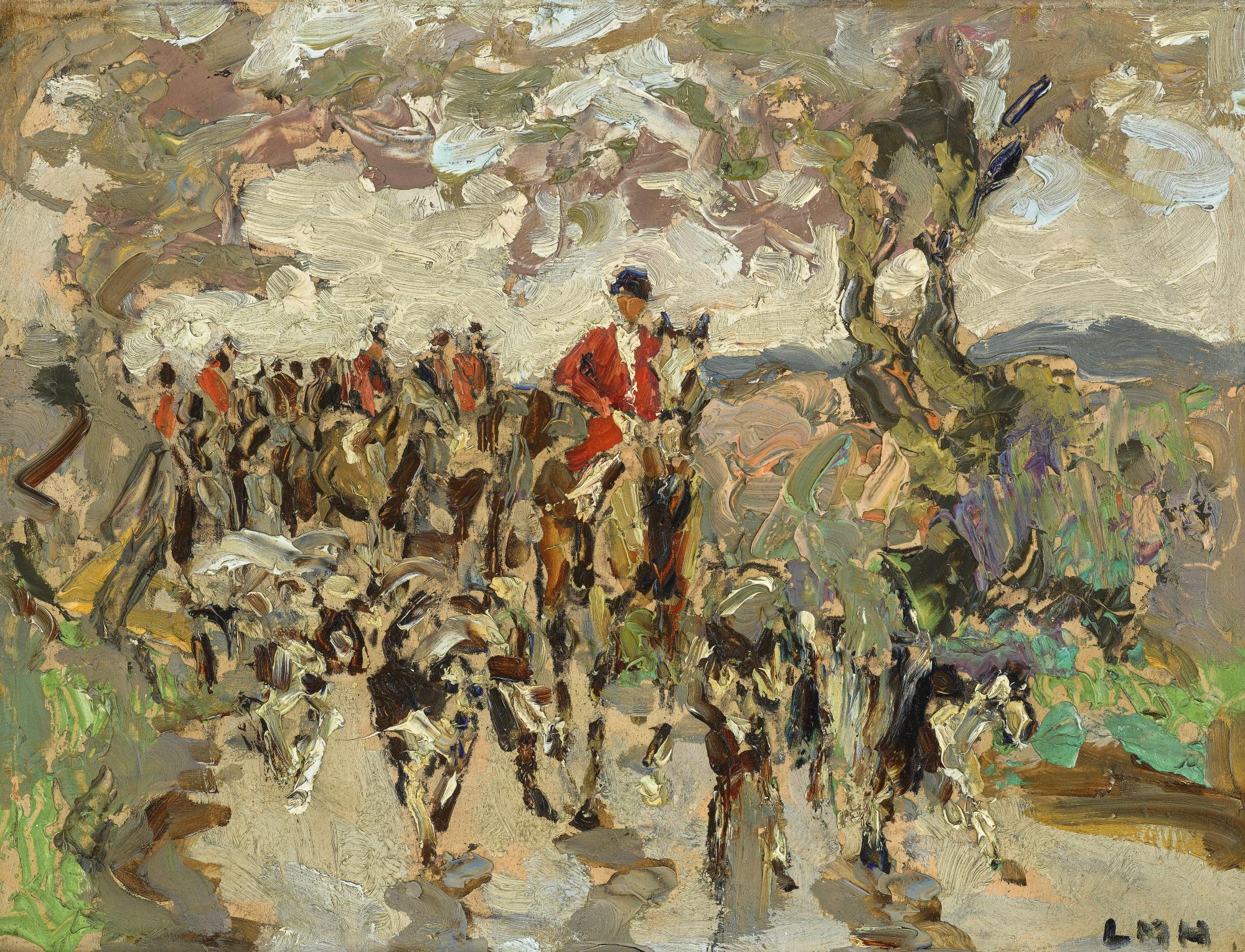 Letitia Marion Hamilton, R.H.A. - Leading The Hunt - Carton House; Venice (Verso)