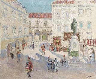 Letitia Marion Hamilton, R.H.A. - The Carpet Market, Dubrovnick