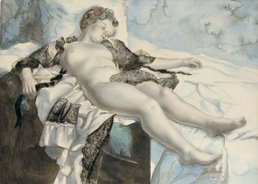 Lev Chistovskii - Sleeping Nude