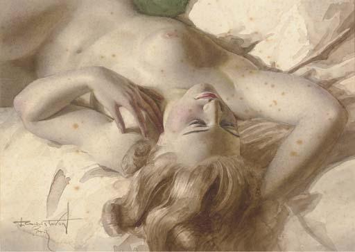 Lev Chistovsky - Femme nue alanguie