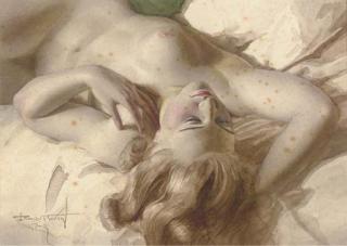 Lev Chistovsky - Femme nue alanguie