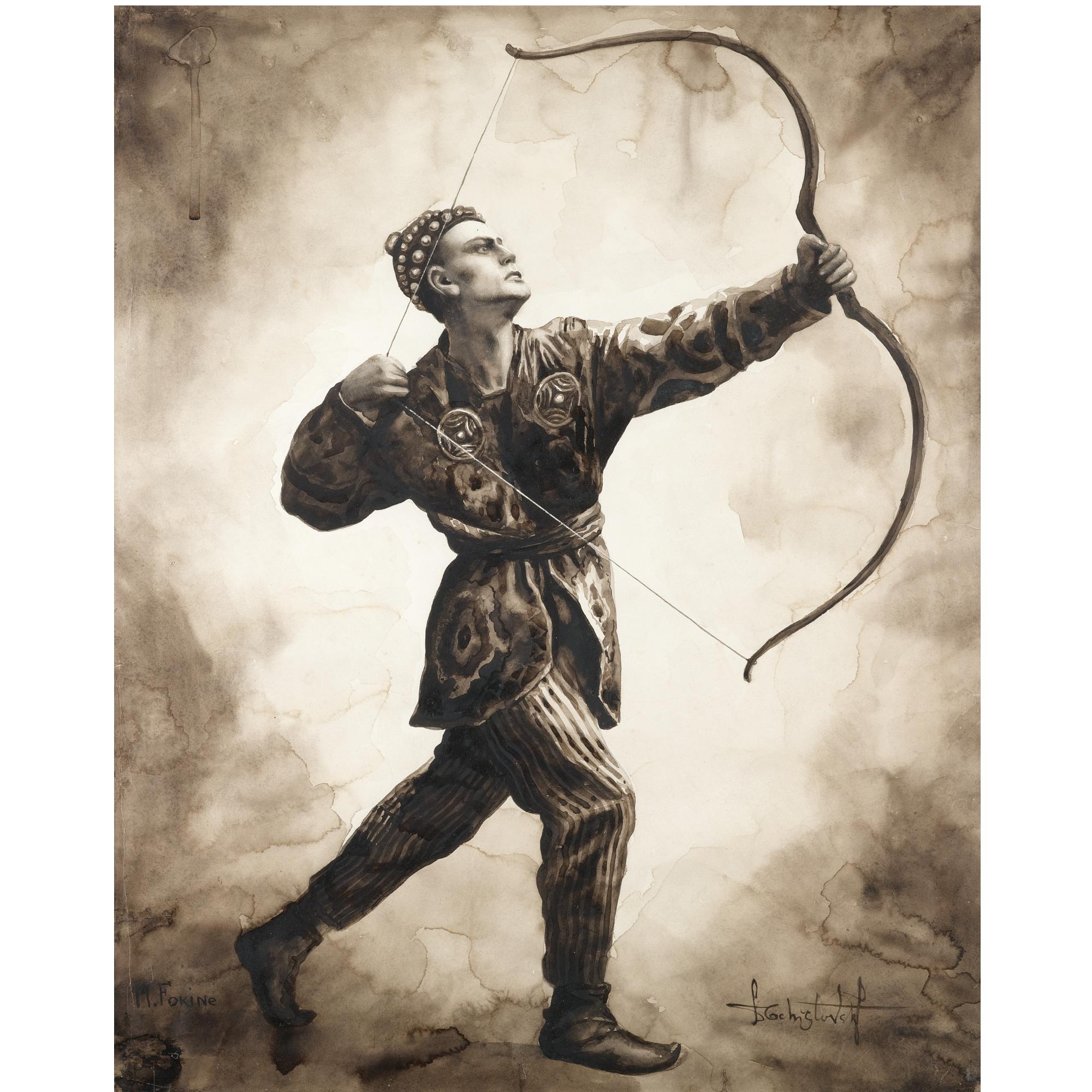 Lev Chistovsky - Michel Fokine As The Archer
