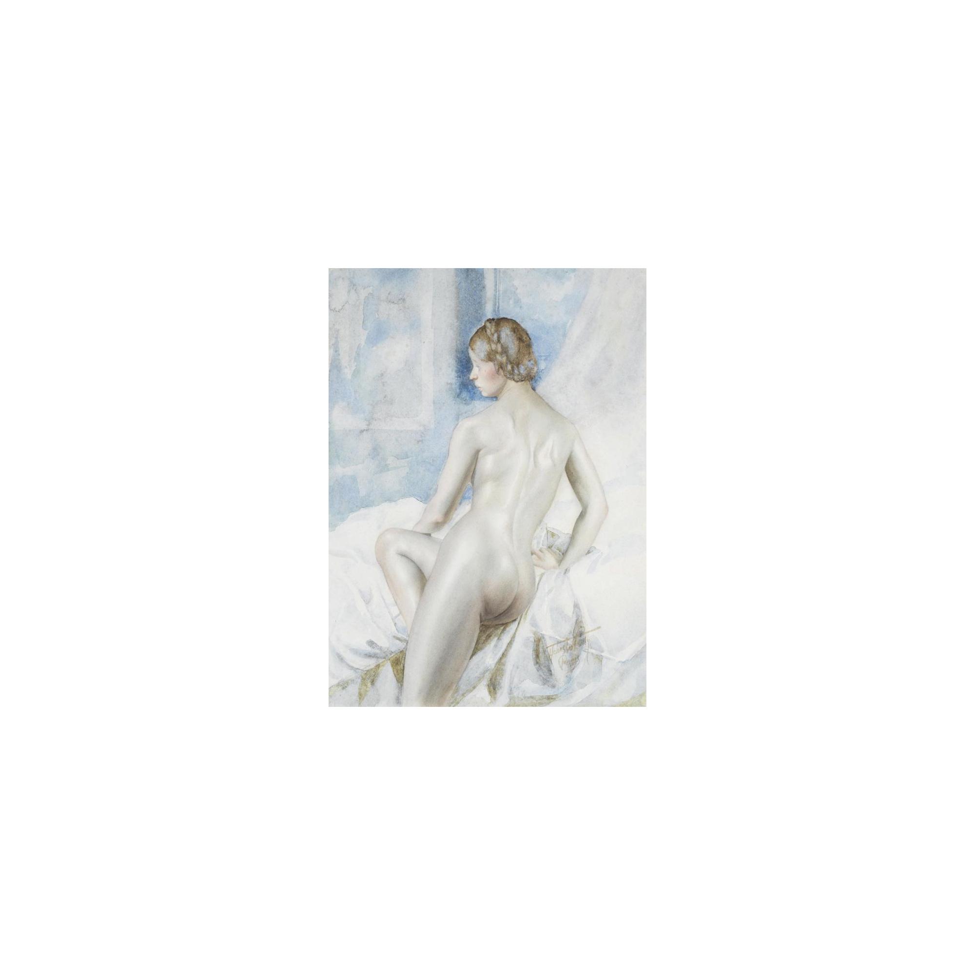 Lev Chistovsky - Nude With Her Back Turned