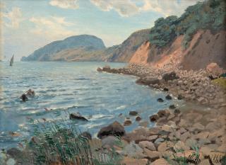 Lev Feliksovic Lagorio - Summer Landscape By The Shore.