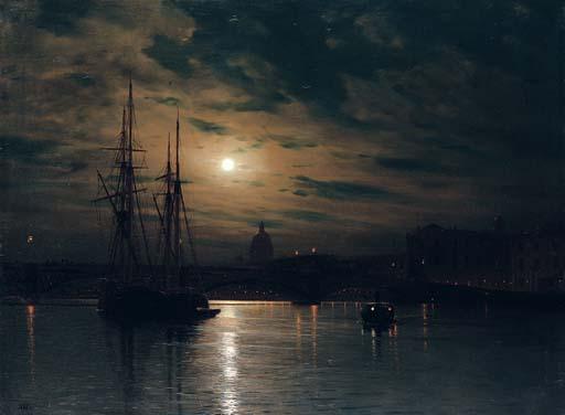 Lev Feliksovich Lagorio - Night On The Neva, St. Petersburg