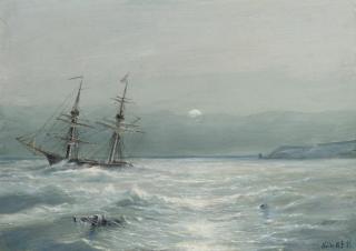 Lev Feliksovich Lagorio - Shipping in a storm
