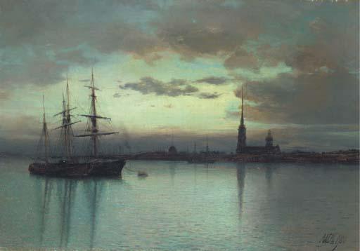 Lev Feliksovich Lagorio - St. Petersburg At Dusk