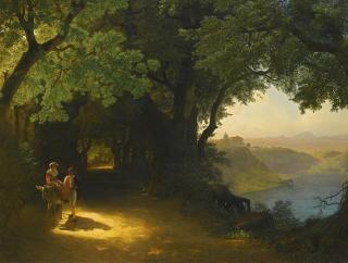 Lev Feliksovich Lagorio - View Of Castel Gandolfo And Lake Albano