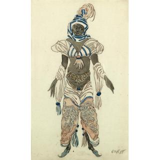 Lev Samoilovich Bakst - Costume Design For A Negress In A Production Of Aladdin