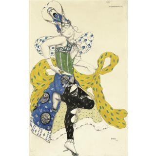 Lev Samoilovich Bakst - Costume For Natalia Trouhanova In La Peri