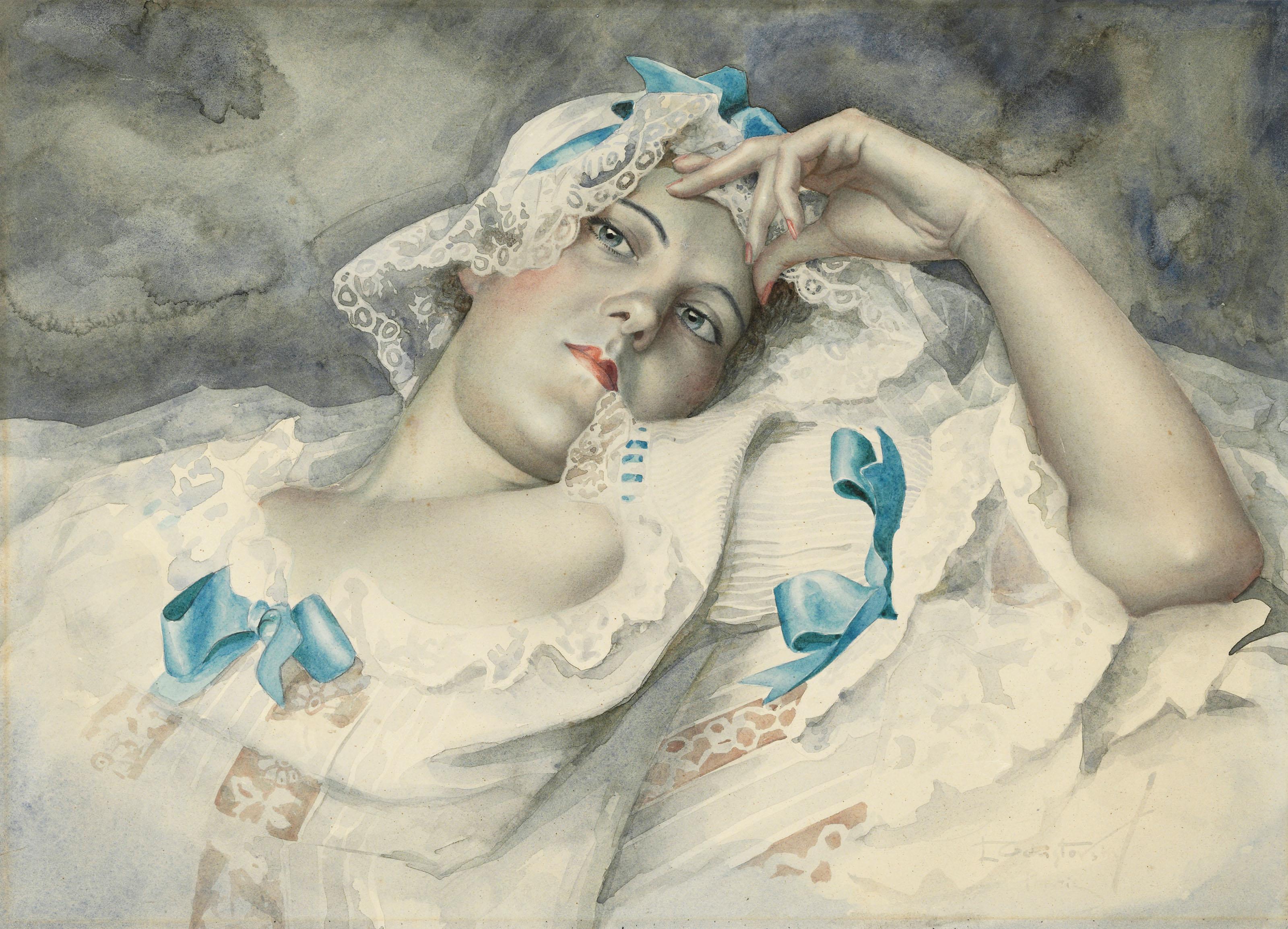 Lev Tchistovsky - Portrait of Irene Klestova, the artist\'s wife