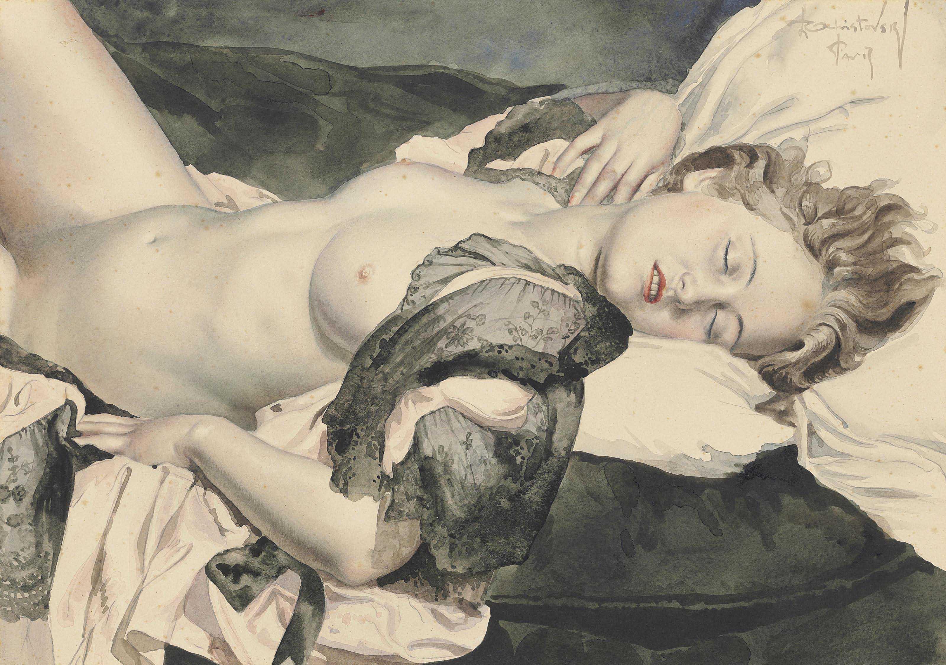 Lev Tchistovsky - Reclining nude