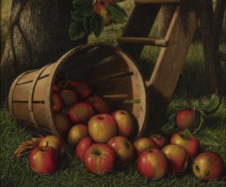 Levi Wells Prentice - Apples Spilling from a Basket