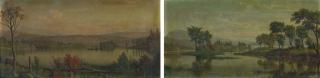 Levi Wells Prentice - Blue Mountain Lake and Adirondack Lake: two works