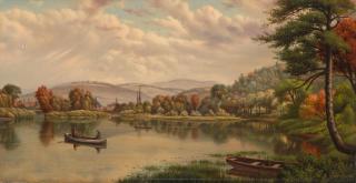 Levi Wells Prentice - Boating in Autumn