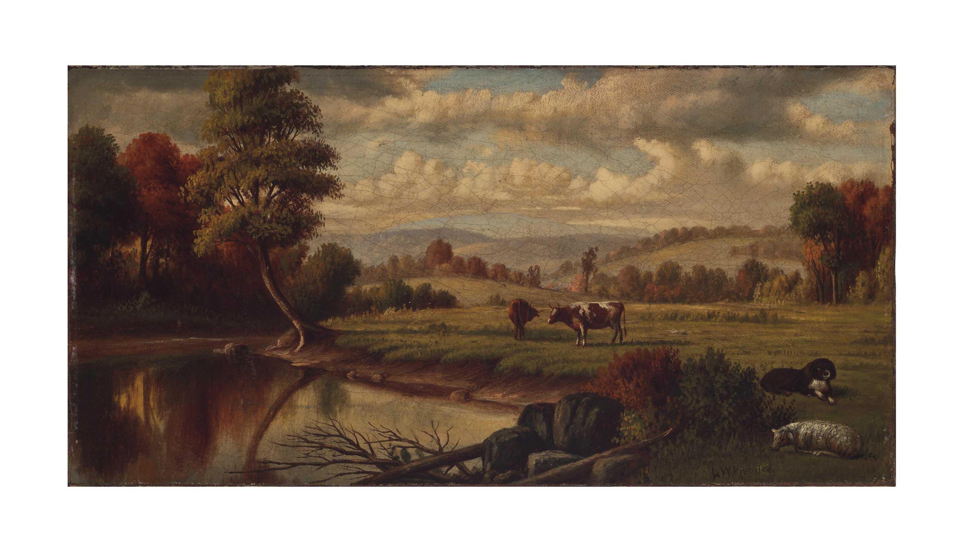 Levi Wells Prentice - Cows Watering