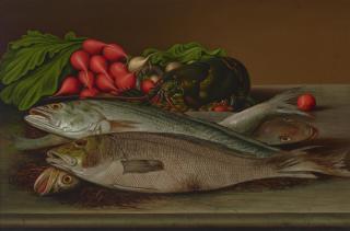 Levi Wells Prentice - Fish, Lobster and Radishes