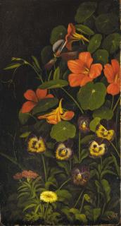 Levi Wells Prentice - Pansies and Nasturtiums