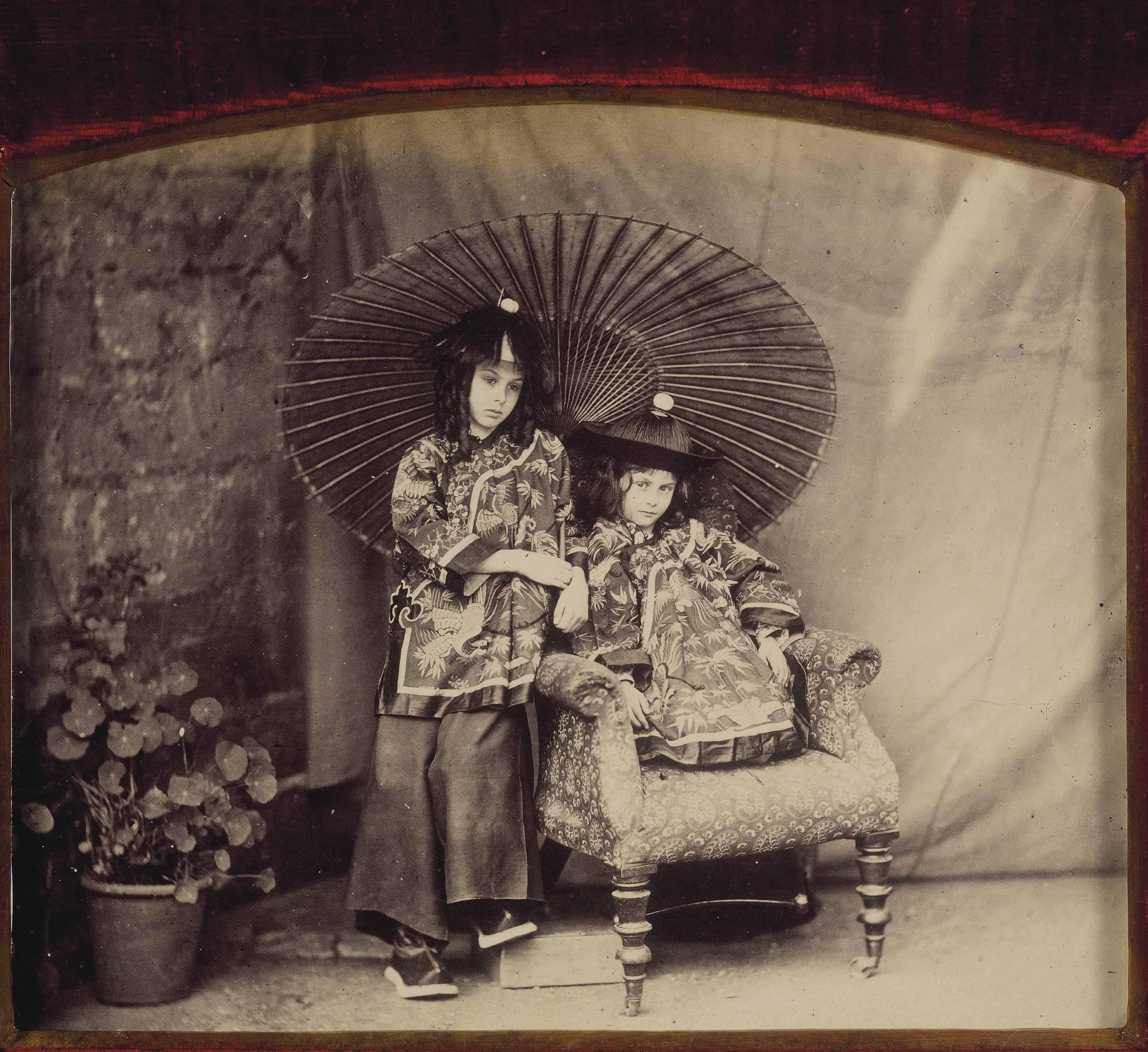 Lewis Carroll - Lorina and Alice Liddell in Chinese Costume, c. 1860